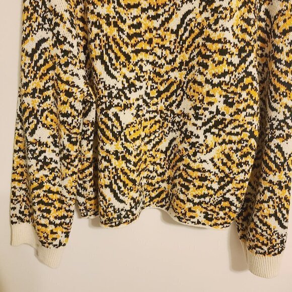 Rachel Comey | Women's Animal Print Wool Blend Crewneck Sweater (Size XL) - Picture 6 of 12